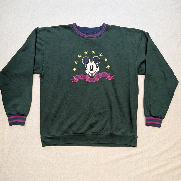 Disney Sweatshirt Mickey Mouse Green Crew Neck Buy Disney Mickey